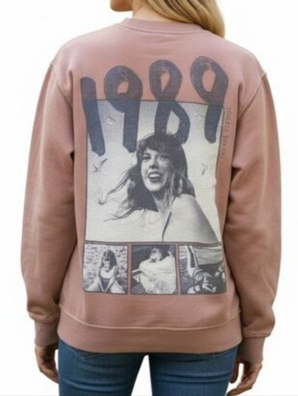 TAYLOR SWIFT 1989 Taylor's Version 2023 Album Crewneck Sweatshirt Women XS Pink